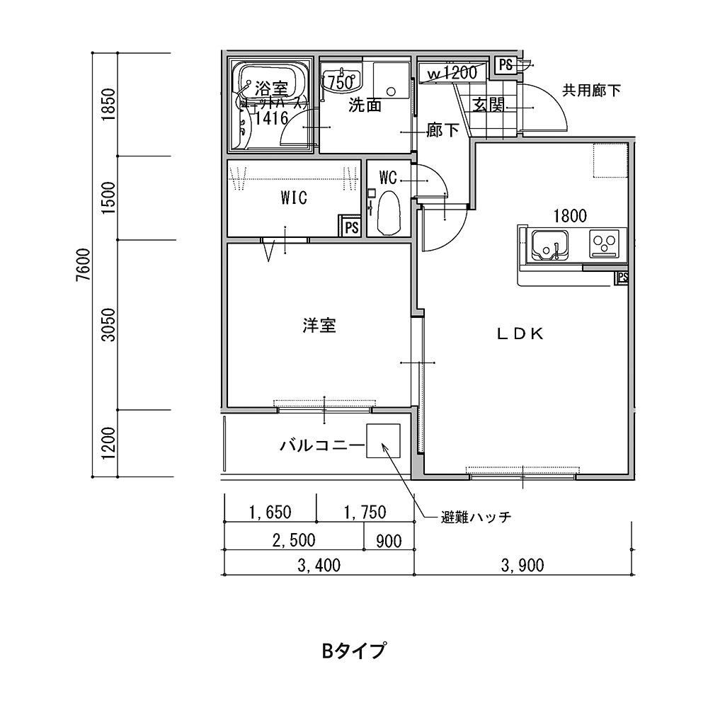 CASTELE&nbsp;LUKE&nbsp;豊新&nbsp;2階Bタイプ