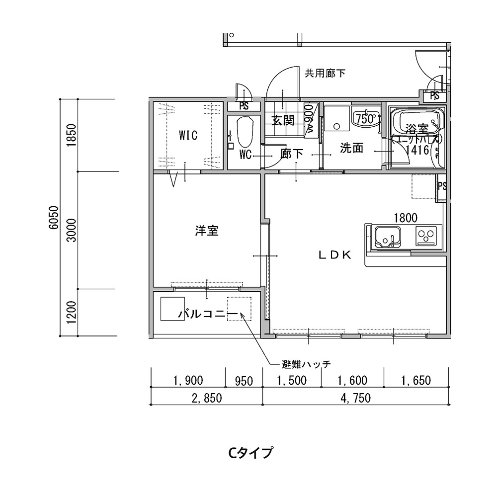 CASTELE&nbsp;LUKE&nbsp;豊新&nbsp;2階Cタイプ