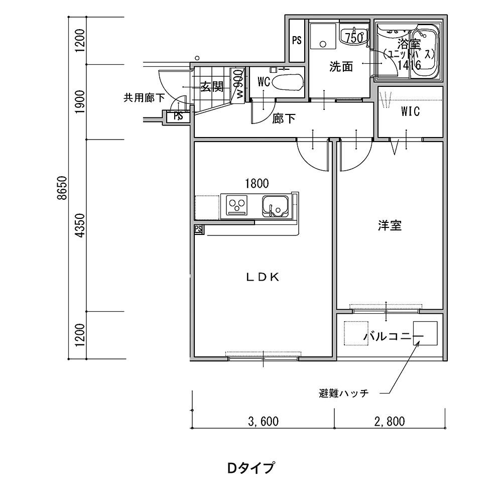 CASTELE&nbsp;LUKE&nbsp;豊新&nbsp;2階Dタイプ